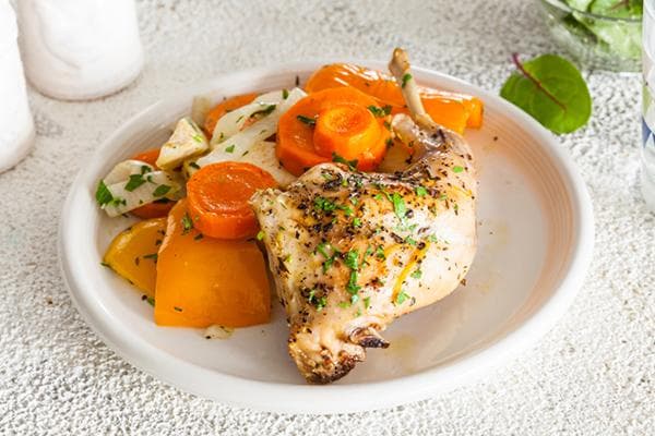 Lapin aux légumes mijotés