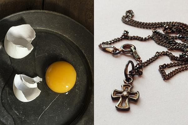 Jaune d'œuf pour nettoyer l'argent terni