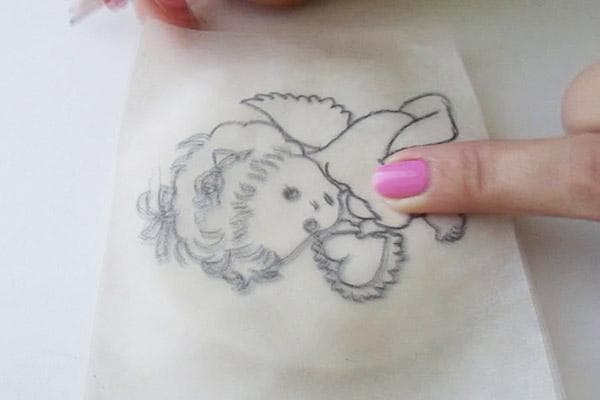 Dessin sur papier sulfurisé