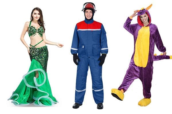 Des gens en vêtements synthétiques