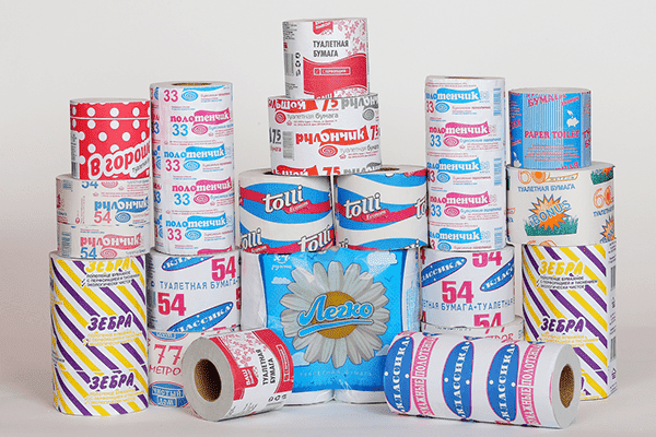 Différents types de papier toilette
