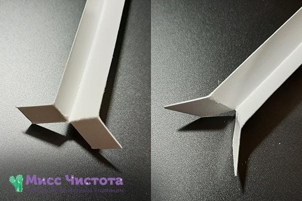 Deux extrémités d'un support cardiaque en papier