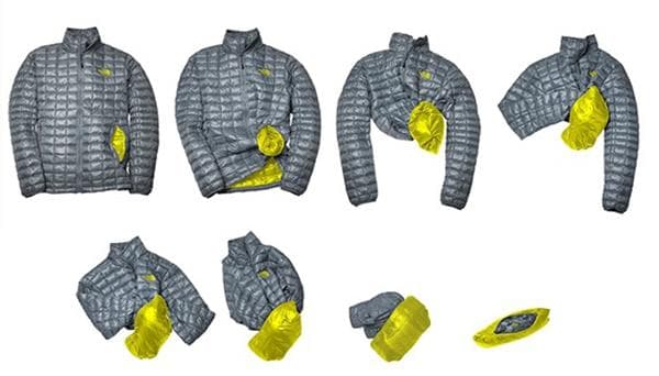 Plier une veste dans une poche