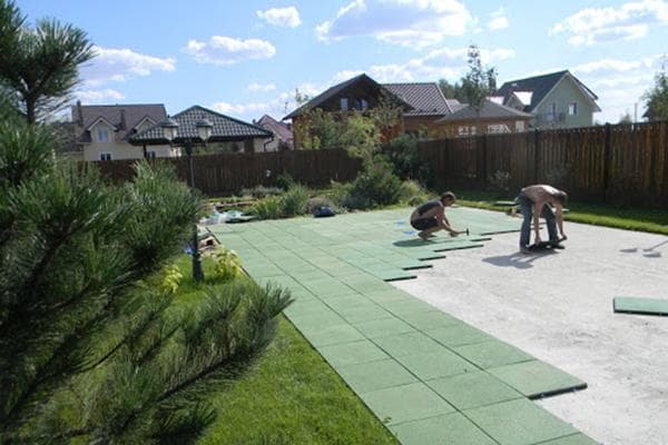 Tuiles de jardin en plastique