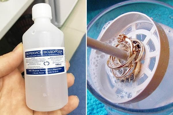 Nettoyer l'or avec du peroxyde d'hydrogène