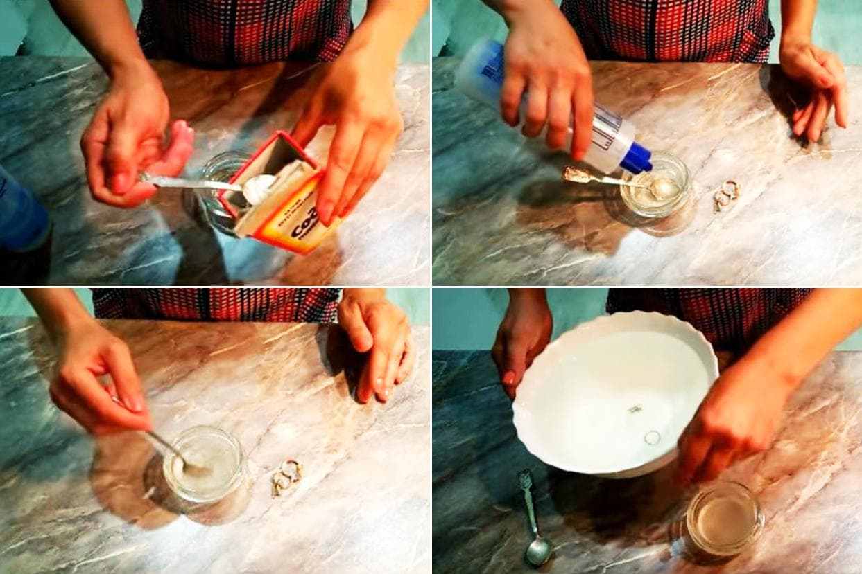 Nettoyer les bijoux en or avec du bicarbonate de soude et du peroxyde