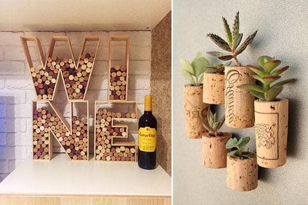 Décoration intérieure à partir de bouchons de vin