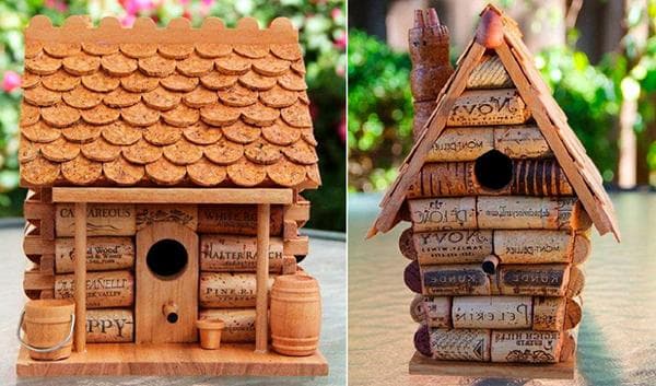 Maisons faites de bouchons de liège