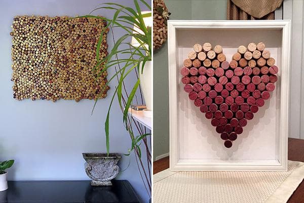 Panneaux décoratifs en bouchons de vin