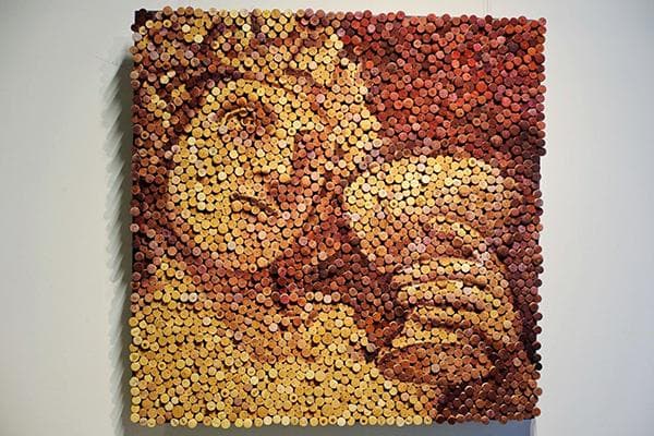 Panneau de liège à vin