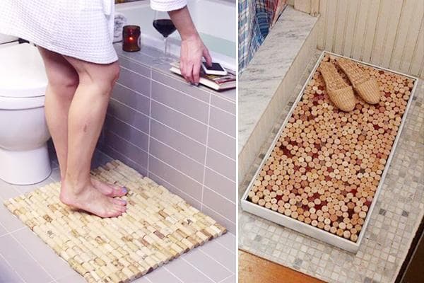 Tapis fabriqués à partir de bouchons de liège