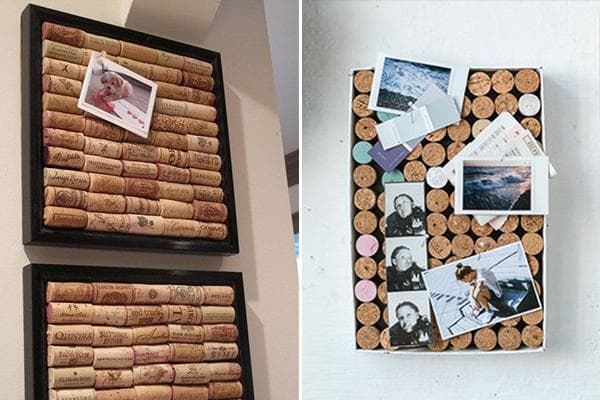 Tableau de notes en bouchons de liège