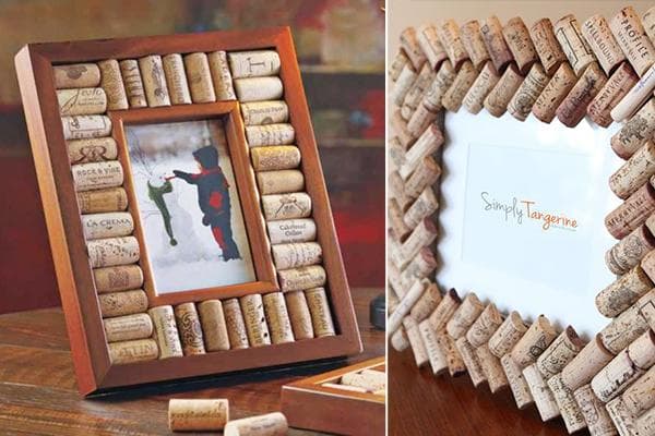 Cadres photo en liège de vin