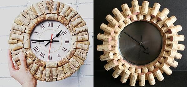 Décorer une horloge murale avec des bouchons de vin