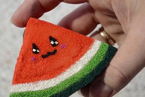 Tranche de pastèque en caoutchouc mousse