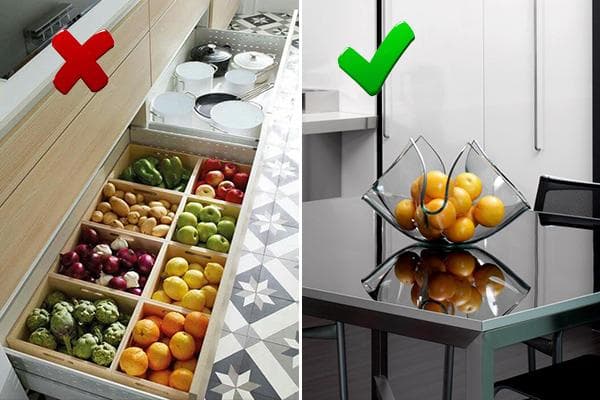 Conserver les fruits dans la cuisine