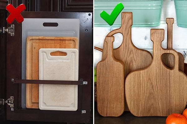 Planches à découper – rangement dans la cuisine