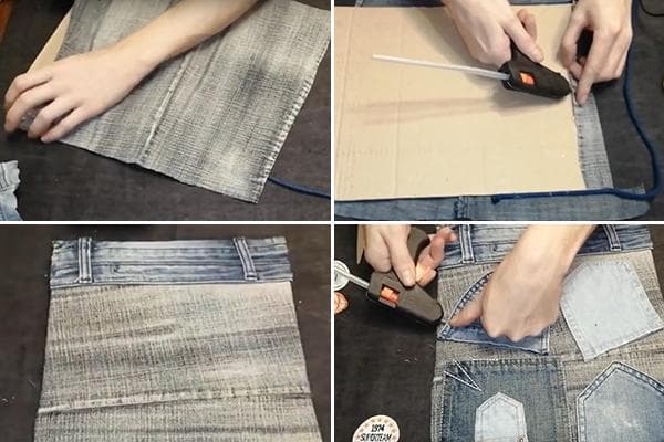 Fabriquer un organisateur suspendu à partir de vieux jeans