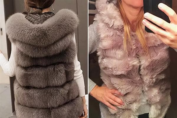 Gilet de fourrure cher et bon marché