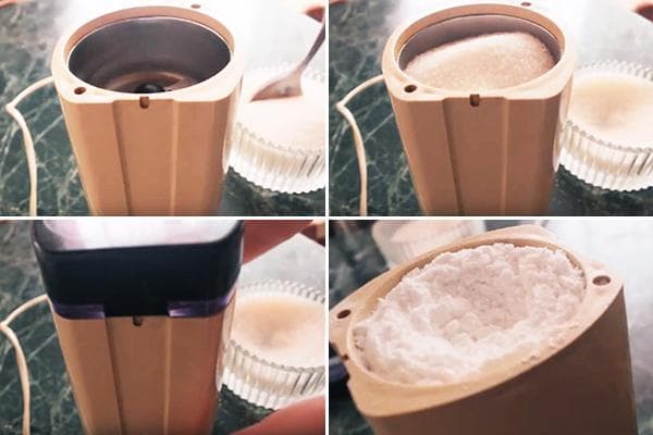 Faire du sucre en poudre dans un moulin à café