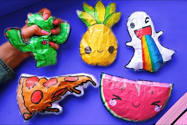 Squishies en papier faites maison
