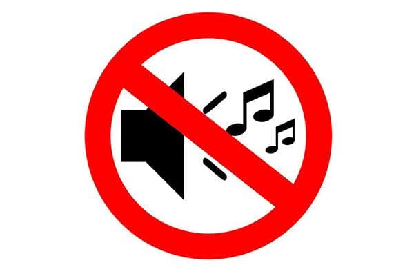 Interdiction des bruits forts