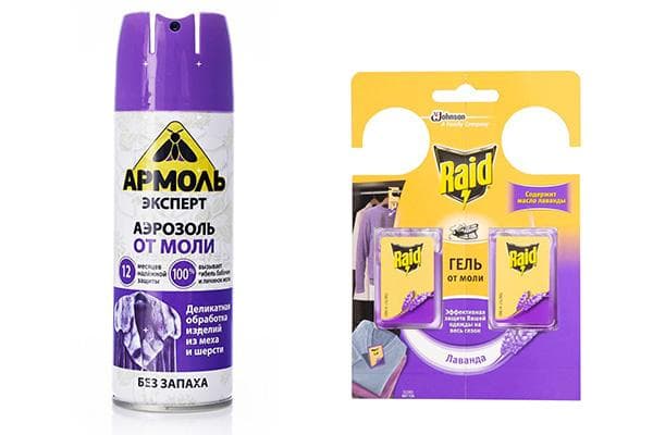 Répulsifs contre les mites du commerce