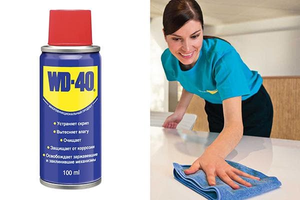 WD-40 pour la poussière sur les surfaces des meubles