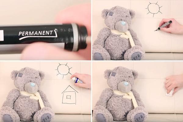 Retirer le marqueur permanent d'un canapé en cuir avec WD-40