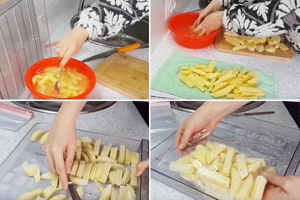 Congeler des pommes de terre pelées à la maison