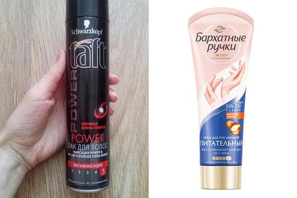 Laque et crème pour les mains