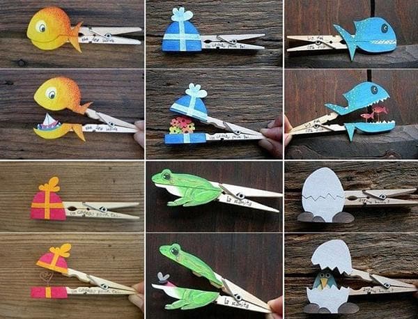 Jouets pinces à linge