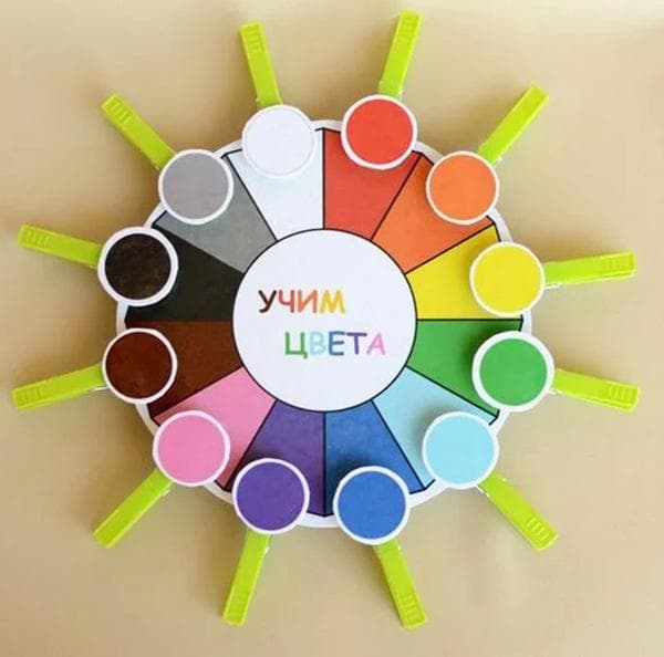 Jeu Apprenez les couleurs avec des pinces à linge