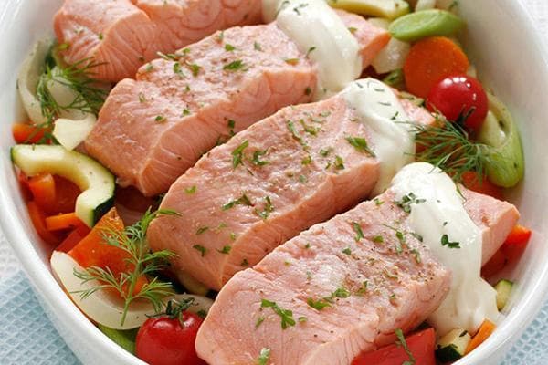 Saumon cuit à la vapeur