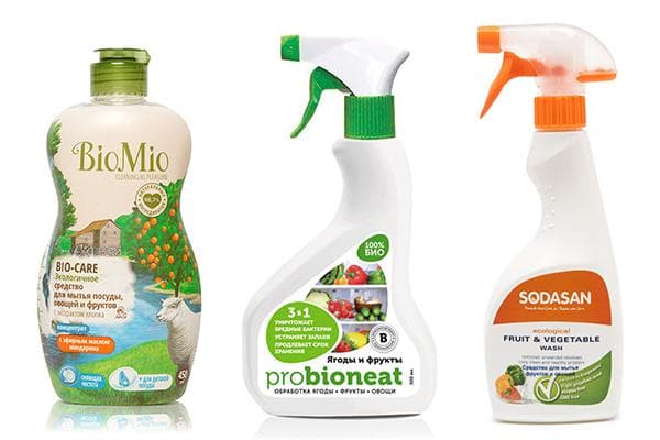 Produits spéciaux pour laver les légumes et les fruits