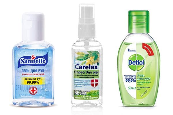 Gels désinfectants pour les mains