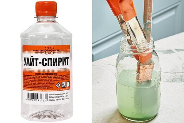 Nettoyer les pinceaux au white spirit