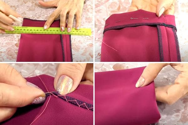 Raccourcissement des manches de la robe