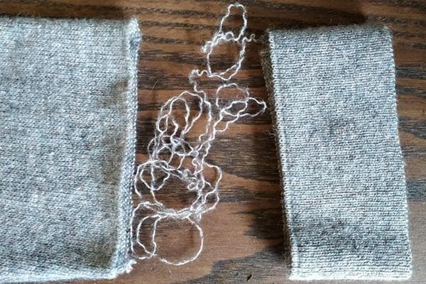 Raccourcir les manches d'un pull tricoté