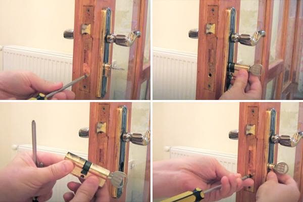 Instructions pour remplacer le cylindre de serrure