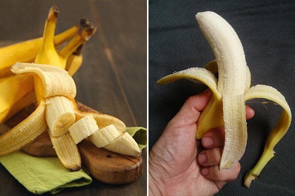 Options d'épluchage de banane