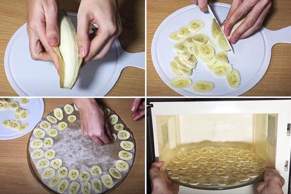 Sécher les bananes au micro-ondes