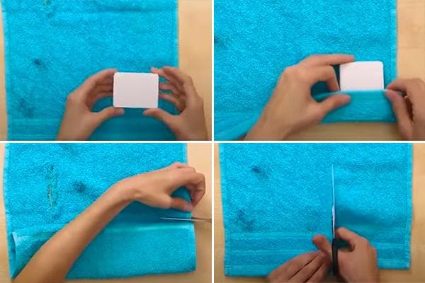 Tutoriel pour fabriquer un gant de toilette à partir d'une serviette - partie 1