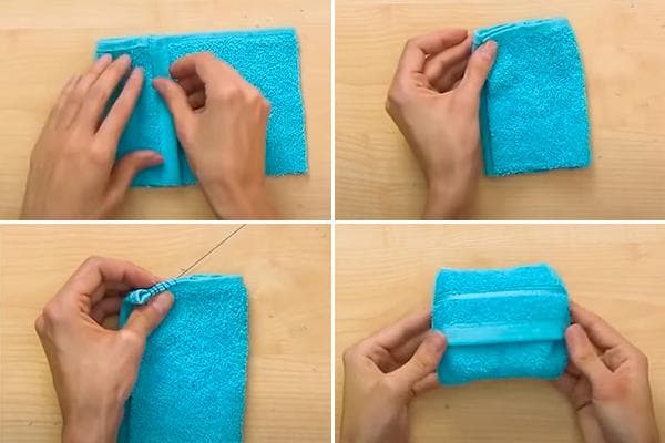 Tutoriel pour fabriquer un gant de toilette à partir d'une serviette - partie 2