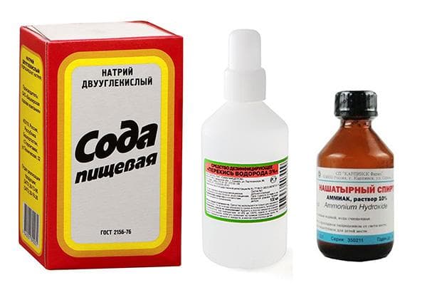 Soude, peroxyde, ammoniaque