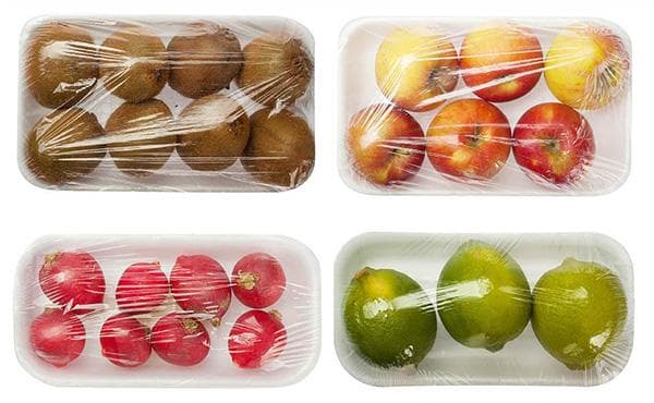 Légumes et fruits emballés