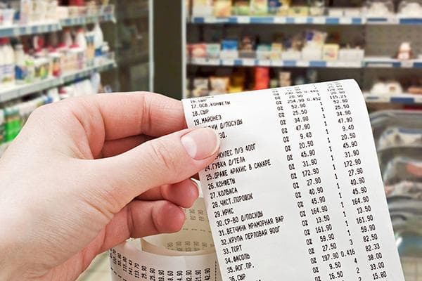 Reçu du supermarché