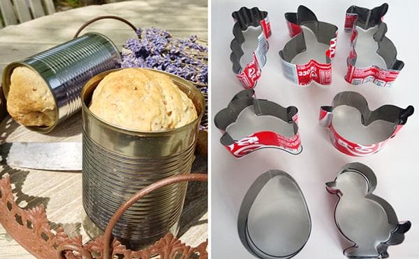 Ustensiles de cuisson et emporte-pièces fabriqués à partir de boîtes de conserve