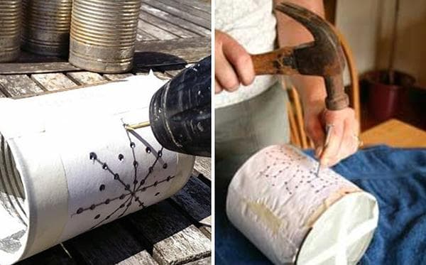 Fabriquer un chandelier à partir d'une boîte de conserve