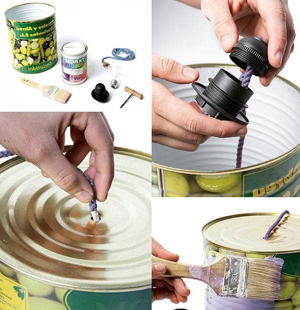 Fabriquer une lampe à partir d'une boîte de conserve